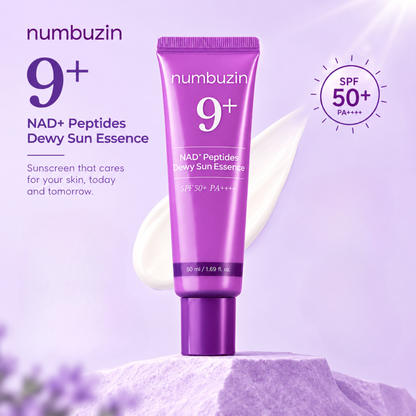 numbuzin No. 9 NAD+ Peptide Dewy Sun Essence SPF50+(NZ Fast Shipping)