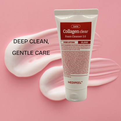 MEDIPEEL Red Lacto Collagen clear foam cleanser 2.0 (NZ Fast Shipping)