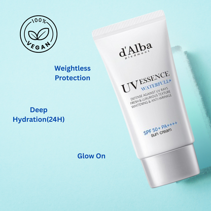 d'Alba UV ESSENCE WATERFUL SUN CREAM SPF50+ PA++++(NZ Fast Shipping)