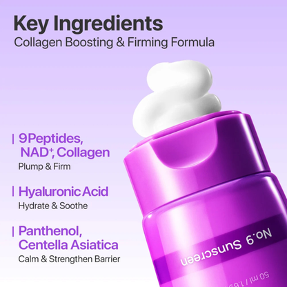 numbuzin No. 9 NAD+ Peptide Dewy Sun Essence SPF50+(NZ Fast Shipping)