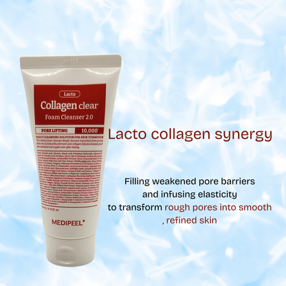MEDIPEEL Red Lacto Collagen clear foam cleanser 2.0 (NZ Fast Shipping)